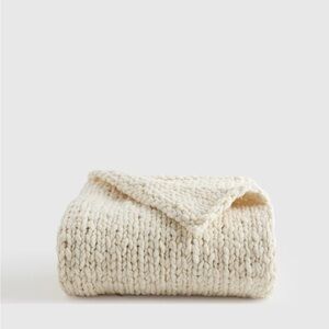 NWT Quince Chunky Hand Knit Wool Throw